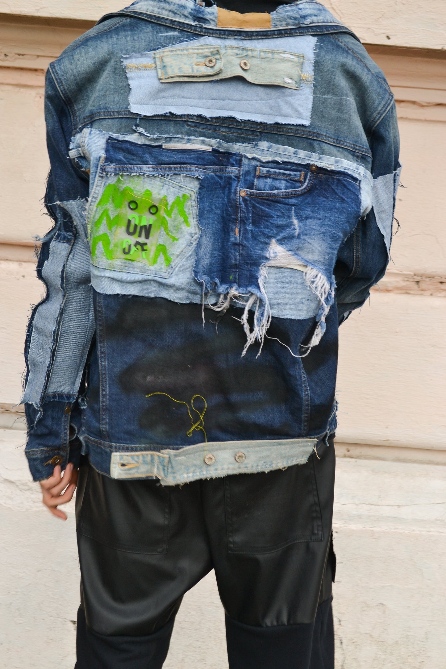 Reconstructed/PatchWork/Oversized jeans jacket