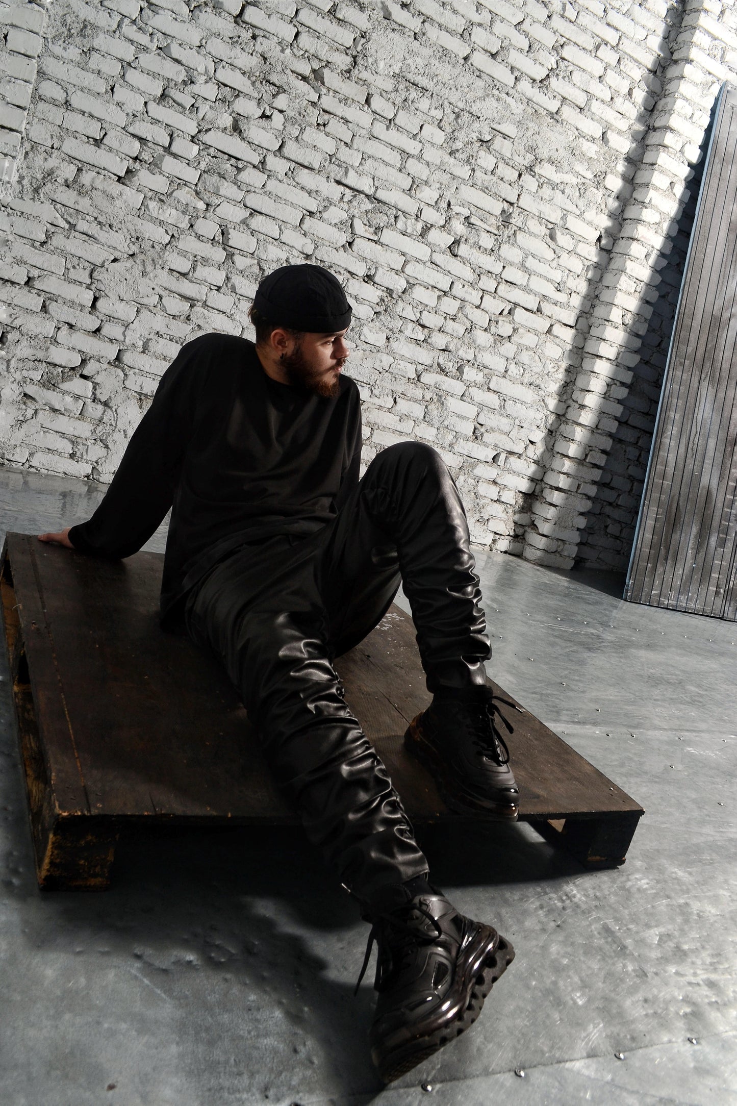 What/Full ready to wear outfit /street /faux leather /cotton