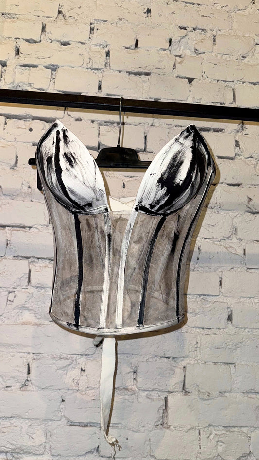 Monochrome Corset Top