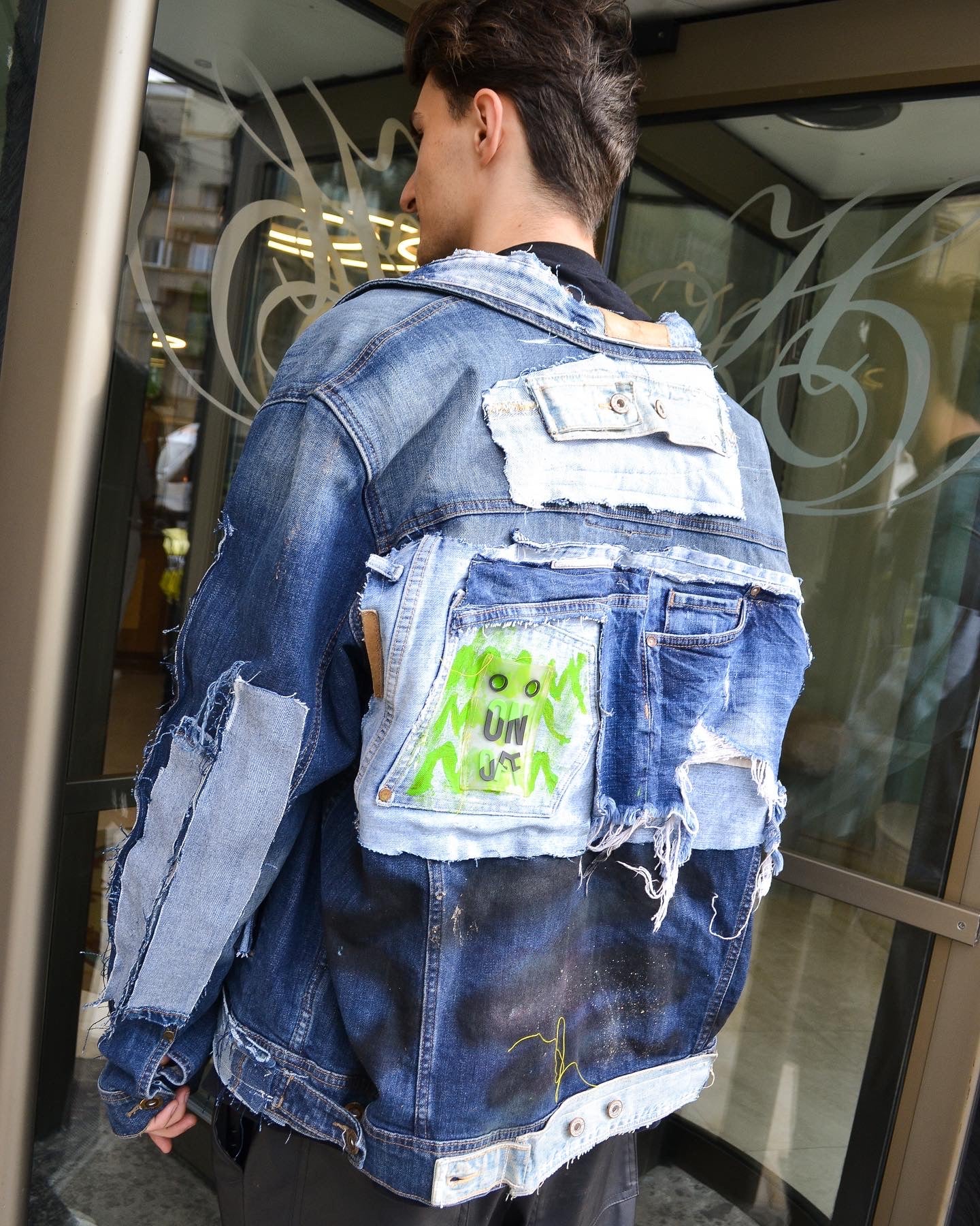 Reconstructed/PatchWork/Oversized jeans jacket