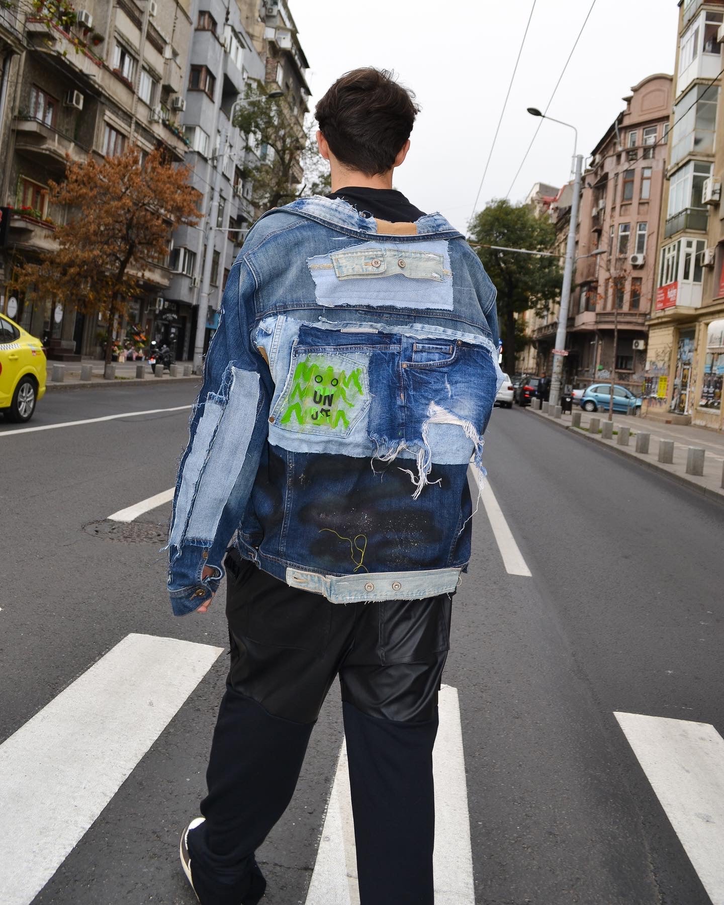 Reconstructed/PatchWork/Oversized jeans jacket