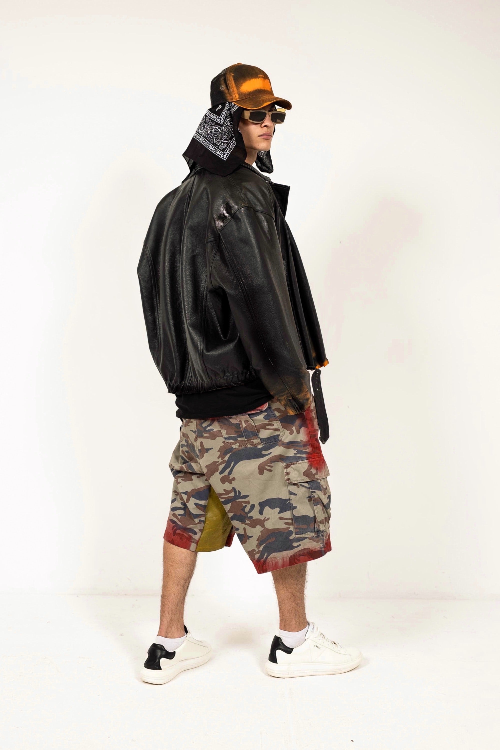 ジャケット・アウター 00s archive A.S.M leather jacket black 00s Archive fooded leather jacket 【公式通販】
