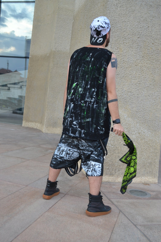 Dystopia/ full set/ no sleeve t shirt/pants